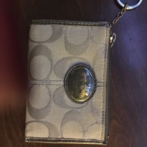 Coach keychain card holder